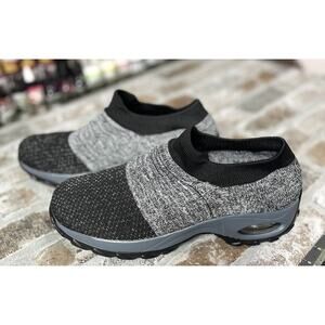 Hypersoft Black & Gray Women's Air Cushion Shoes Casual Sneakers EUR 40 US 9